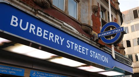 burberry stree|Burberry street tube station.